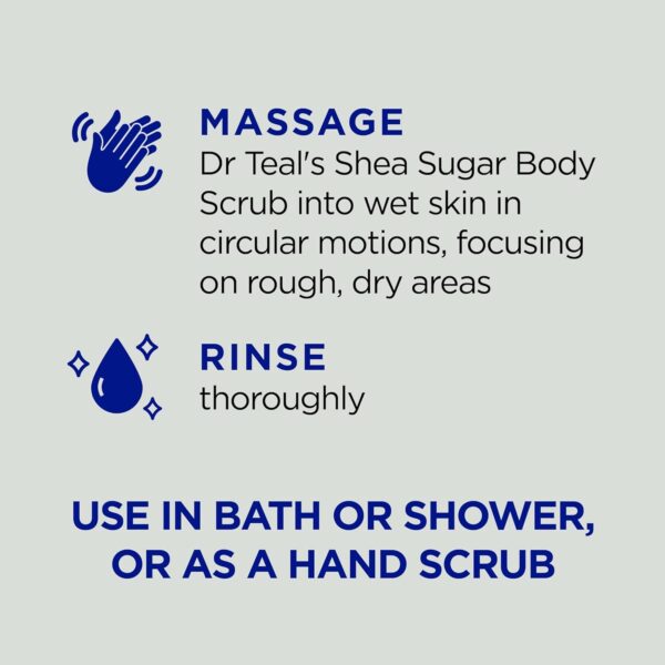 Dr Teal's Shea Sugar Body Scrub, Cannabis Sativa Hemp Seed Oil with Essential Oils, 19 oz (Pack of 3) - Image 3