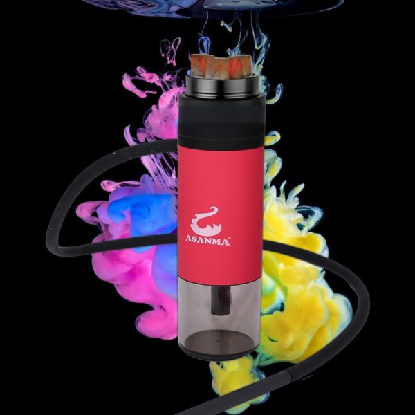 Mini Hookah Set Portable Hookah Cup With Everything For Car Travel Outdoor Inlude All Hookah Accessories (RED) - Image 4
