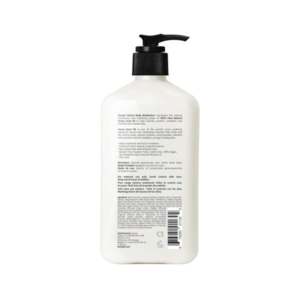 Hempz Original, Natural Hemp Seed Oil Body Moisturizer with Shea Butter and Ginseng, Original Scent, Floral Banana, 17 Fl.Oz ( Packaging may vary ) - Image 3