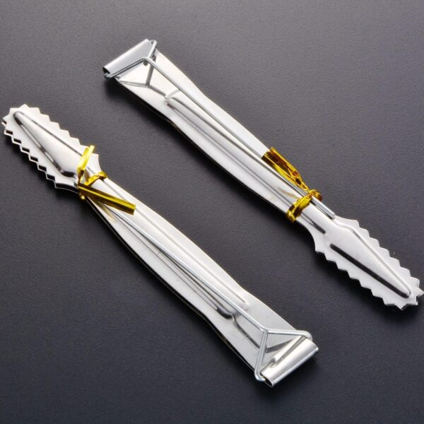 2 Pieces Shisha Coal Tongs Metal Charcoal Pliers Arabian Hookah Accessories Kitchen Utensils - Image 5