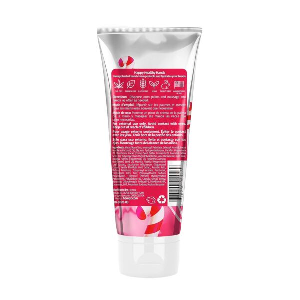 Hempz Limited Edition Candy Cane Lane Hand Cream Lotion (3 Oz) – Mini Holiday Scented Travel Cream Skin Care for Women & Men, Made with Shea Butter for Combatting Dry Hands while Travelling - Image 2