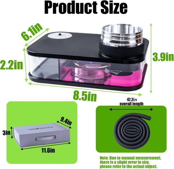 Hookah Box – Premium One Hose & Portable Travel Hookah Set with LED Lights, Perfect for Parties and Outdoor Adventures（Travel Case） - Image 2