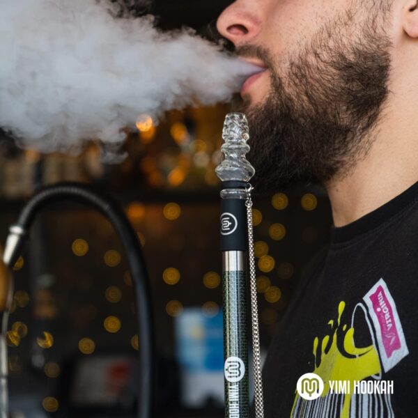 Yimi Hookah® Reusable Hookah Tip | Personal Glass Hookah Mouth Tip | Hygienic Hookah Mouthpiece with PU Leather Pouch and Stainless Steel Necklace Chain - Image 5