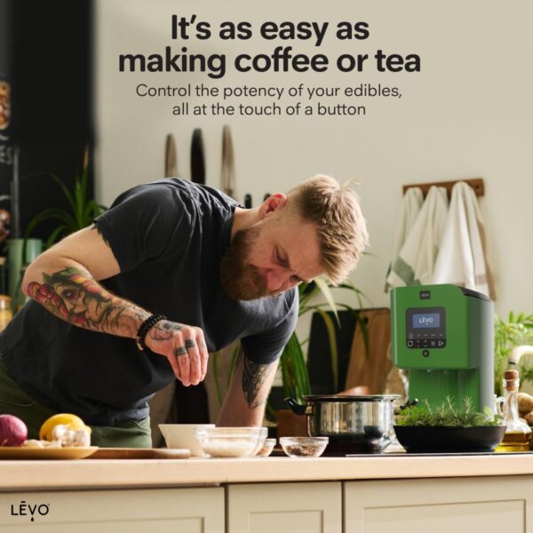 LEVO II+ - Herbal Oil Infusion Machine Plus Filter Technology - Botanical Extractor, Herb Dryer, Decarboxylator, & Oil Infuser - Easy Edible Infusion Maker for Gummies, Brownies, & More - Garden Green - Image 6