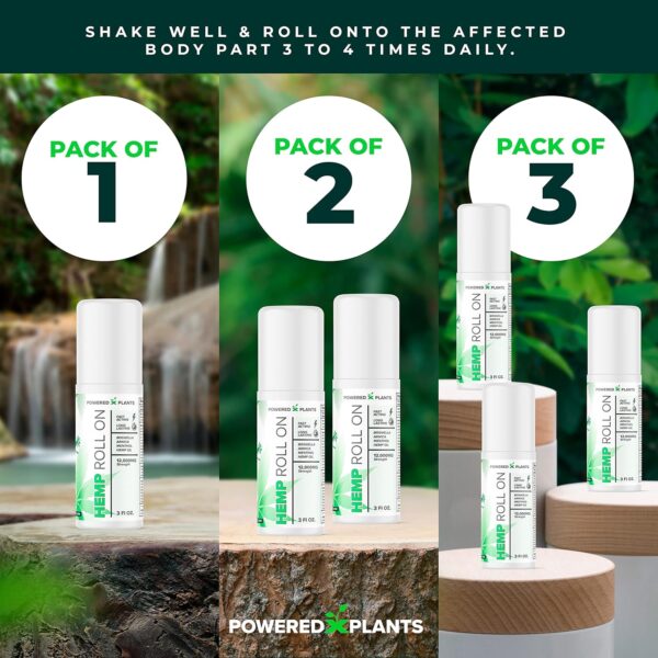 Hemp Oil Roll On - Menthol Rub with Boswellia & Arnica - 12,000mg Extra Strength Oil for Muscle Discomfort by Powered X Plants - Pack of 2, 3 fl.oz. - Image 7