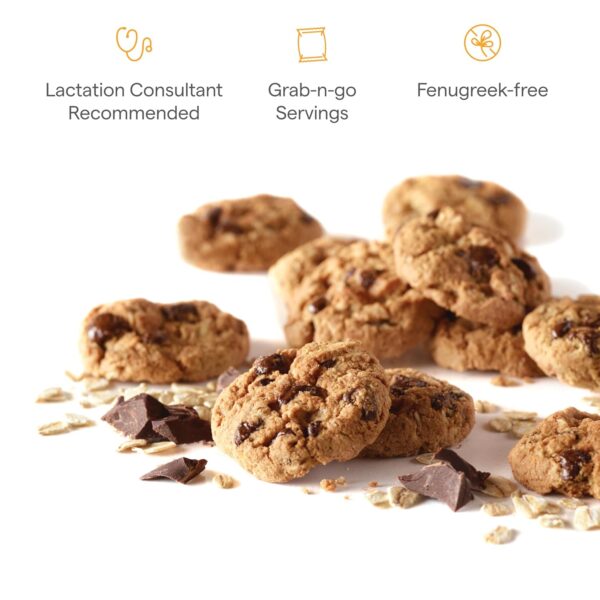 Munchkin Milkmakers Lactation Cookie Bites, Oatmeal Chocolate Chip, 10 Ct - Image 4