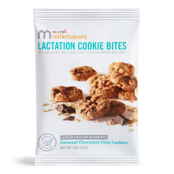 Munchkin Milkmakers Lactation Cookie Bites, Oatmeal Chocolate Chip, 10 Ct - Image 5