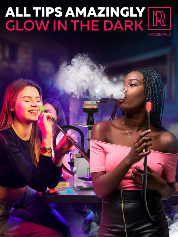 Candy Hookah Tips - 12 pcs Glow in The Dark Jolly Tips - Individually Wrapped Hookah Tips Lollipop Shisha Accessories - 12 Different Hookah Candy Tips Delicious Flavors - Hookah Tips Disposable - Image 3