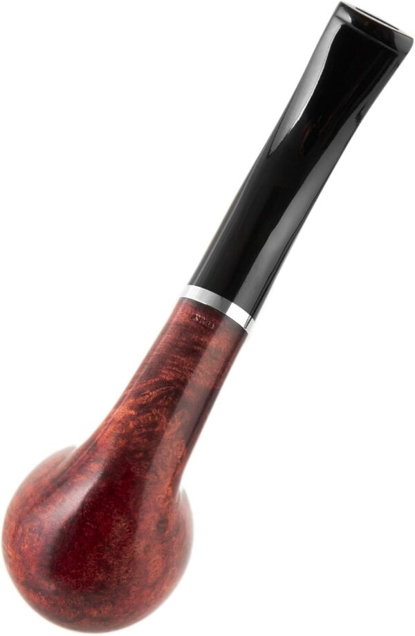 Rossi Rubino Antico Handmade Briar Pipe by Savinelli - Deep Red Hand Brushed Stain With Polished Finish & Rich Wood Grain, 6mm (8626) - Image 8