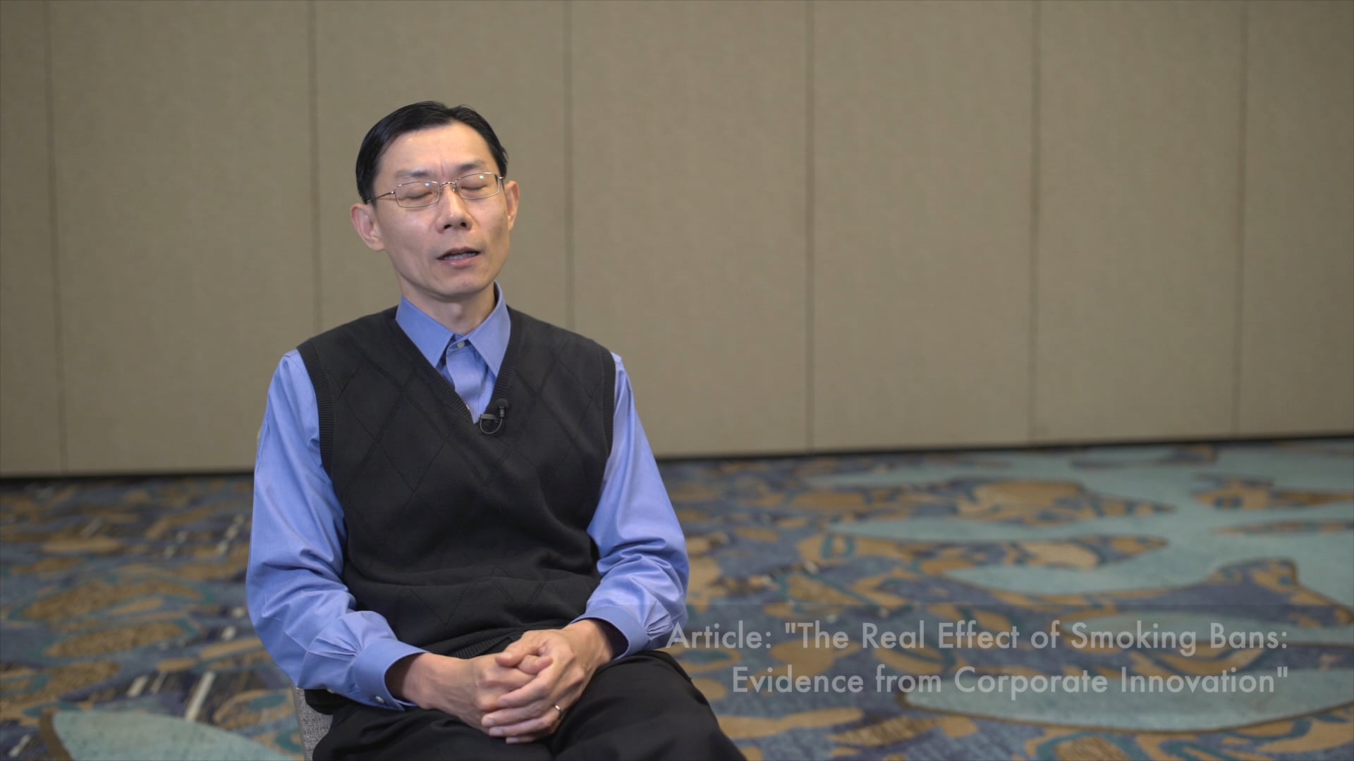 Po-Hsuan Hsu on The Real Effect of Smoking Bans: Evidence from Corporate Innovation