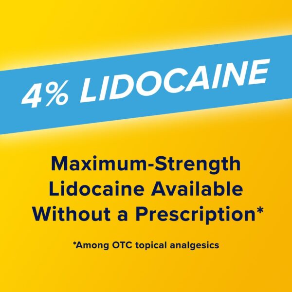 Aspercreme Lidocaine Pain Relief Patch XL for Back, Neck & Shoulder Pain, Topical Patches with Max-Strength 4% Lidocaine & Flexible Fabric Numbs Away Pain, 3 Ct. - Image 3