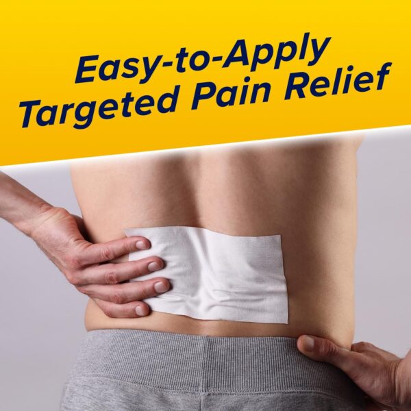 Aspercreme Lidocaine Pain Relief Patch XL for Back, Neck & Shoulder Pain, Topical Patches with Max-Strength 4% Lidocaine & Flexible Fabric Numbs Away Pain, 3 Ct. - Image 5