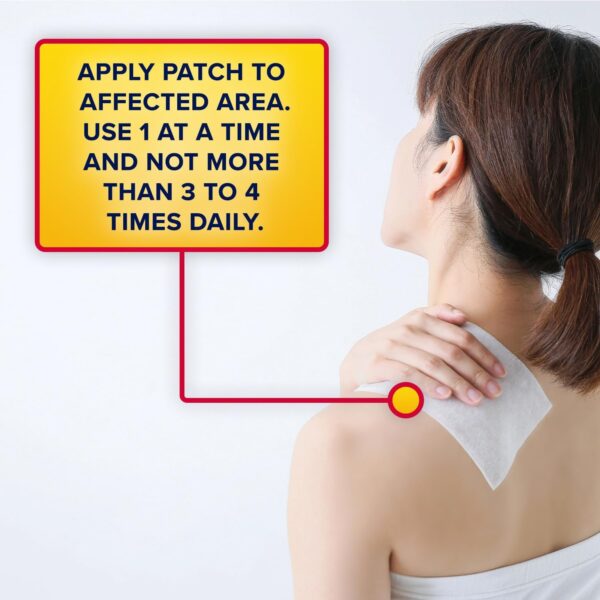 Aspercreme Lidocaine Pain Relief Patch XL for Back, Neck & Shoulder Pain, Topical Patches with Max-Strength 4% Lidocaine & Flexible Fabric Numbs Away Pain, 3 Ct. - Image 9