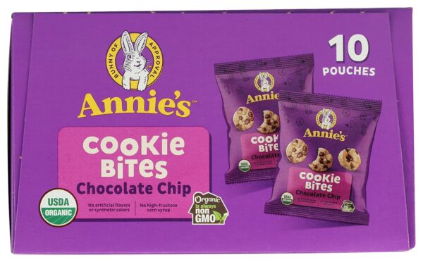 Annie's Organic Chocolate Chip Cookie Bites, 10 Pouches, 10.5 oz - Image 5