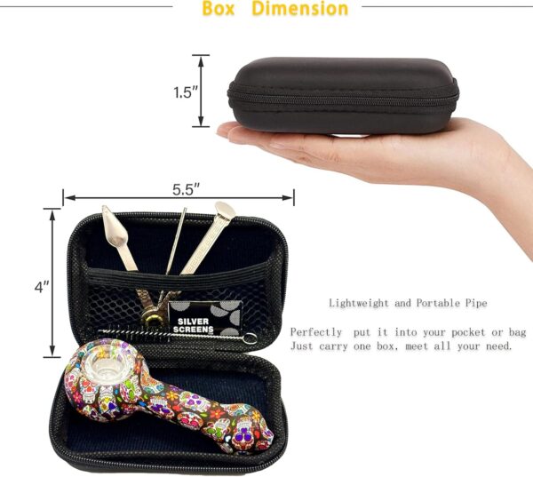 Tobacco Pipe -Pocket Size with Sealing Cap Smoking Pipe Easy to Clean (Blue) - Image 3