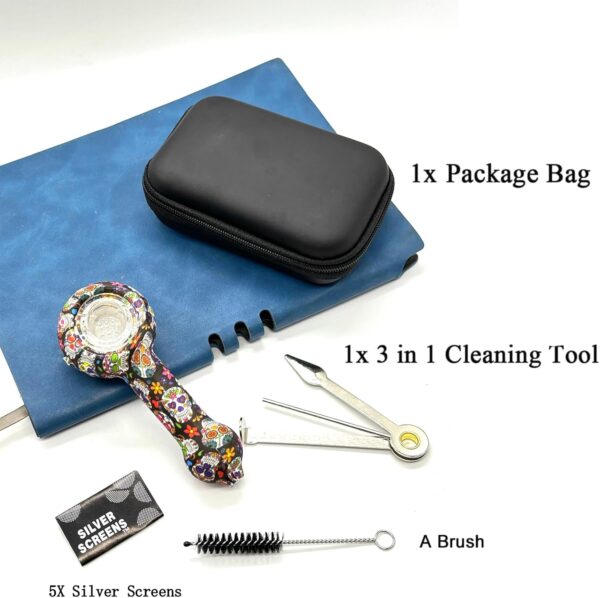 Tobacco Pipe -Pocket Size with Sealing Cap Smoking Pipe Easy to Clean (Blue) - Image 4