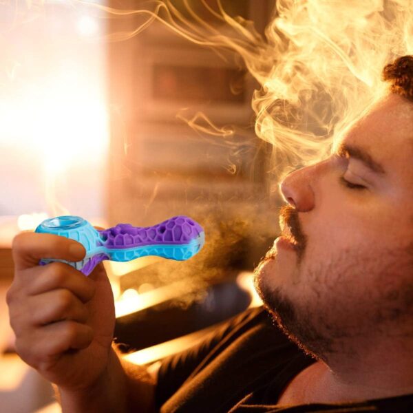 Tobacco Pipe -Pocket Size with Sealing Cap Smoking Pipe Easy to Clean (Blue) - Image 6