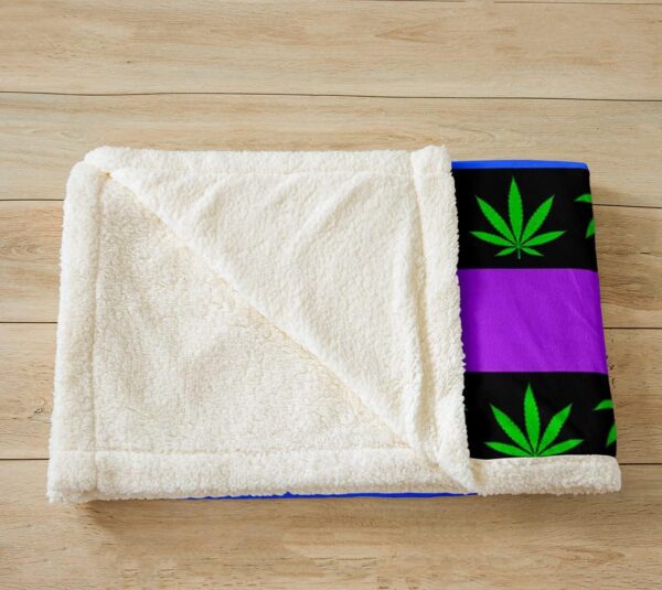 Cannabis Leaf Bed Blanket American Flag Throw Blanket Lightweight Soft Cozy Luxury Colorful Hippie Fleece Blanket Trippy Leaves Flannel Blanket for Sofa Bedroom Office Travel All Season(Twin 60"x80") - Image 3