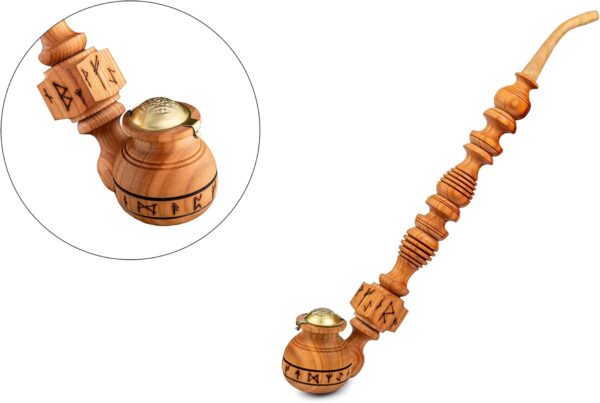 Dr. Watson - Tobacco Pipe, Churchwarden shape, Handcrafted (Runes) - Image 3