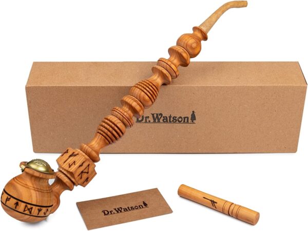 Dr. Watson - Tobacco Pipe, Churchwarden shape, Handcrafted (Runes) - Image 6