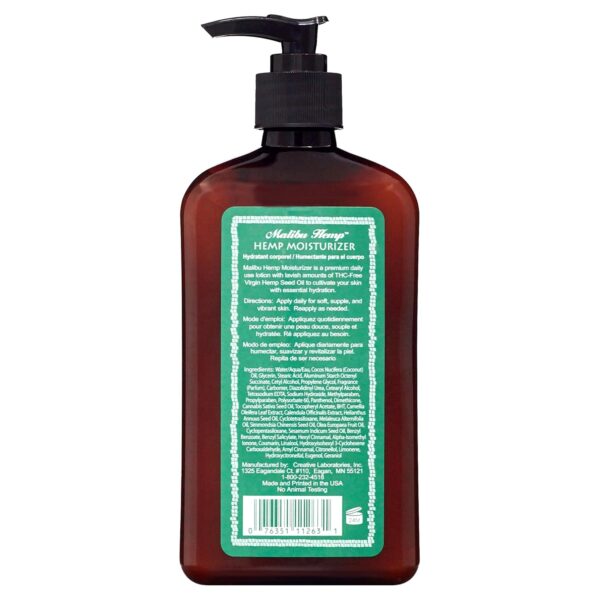 Malibu Tan Body Lotion for Dry Skin HEMP Moisturizer, 18 fl oz - NEW - Image 2