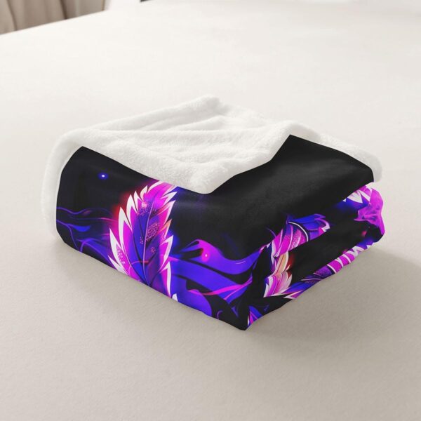 Cannabis Leaves Fleece Blanket Marijuana Weed Throw Blanket Lightweight Super Soft Cozy Luxury Bed Blanket Purple Smoke Flannel Blanket for Sofa Bedroom Office Travel All Season(Twin 60"x80") - Image 5