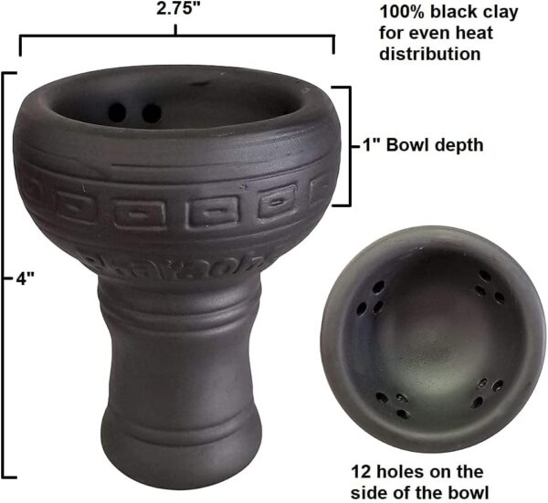 16" Pharaoh's Aztec Hookah Set, Cosmic Edition (Black Sand) - Image 5