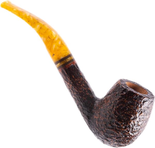 Savinelli Miele Series - Honeycomb Pattern Hand Crafted Wood Briar Pipe, Made in Italy, Rusticated Finish, 670 KS - Image 5