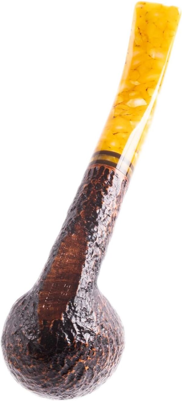 Savinelli Miele Series - Honeycomb Pattern Hand Crafted Wood Briar Pipe, Made in Italy, Rusticated Finish, 670 KS - Image 7