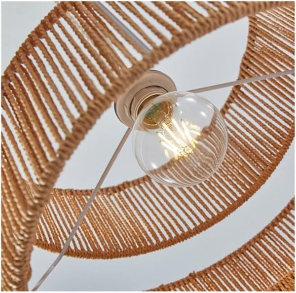 Bohemian Braided Coffee Shop Pendant Lamp - Modern Industrial Hemp Rope Decor Lighting with Farmhouse Chandeliers Lamp, Luxury - Image 6