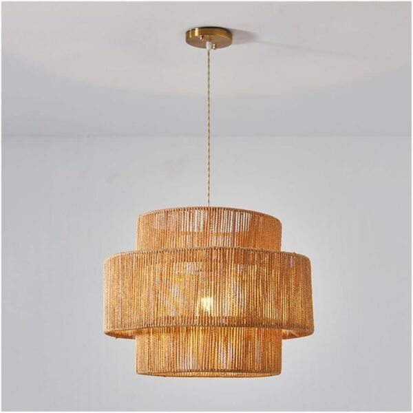 Bohemian Braided Coffee Shop Pendant Lamp - Modern Industrial Hemp Rope Decor Lighting with Farmhouse Chandeliers Lamp, Luxury - Image 7