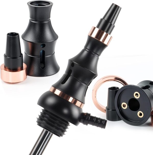 Hookah Set with Everything,with 1 Hose with Shisha Accessories (Black) - Image 3