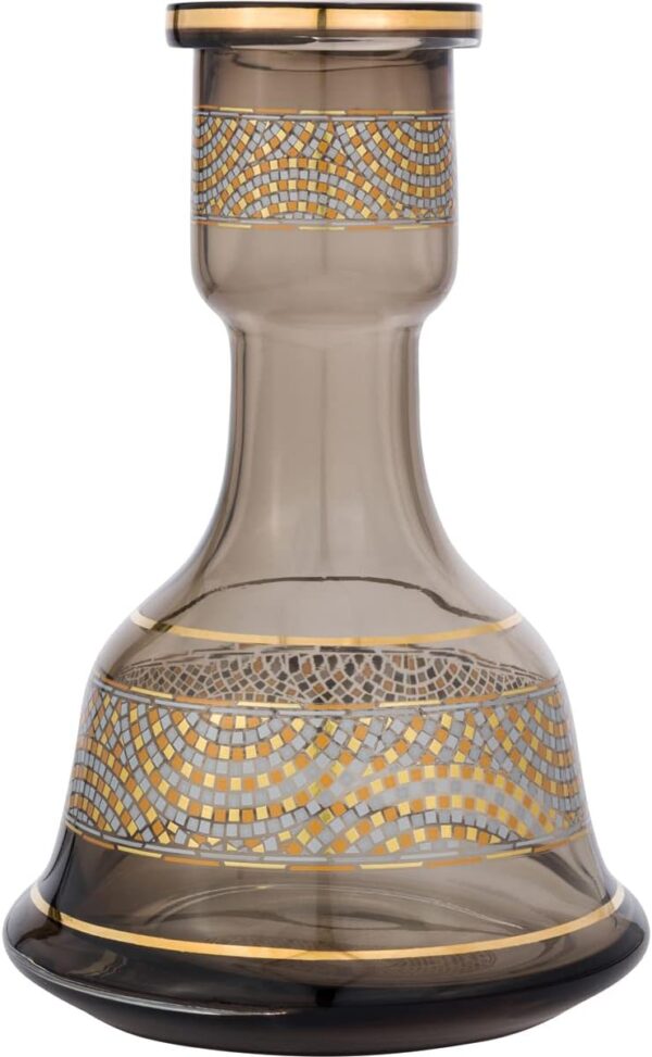 Black Hookah Complete Set 22" Pharaoh's Nysa Egyptian Style Hookah (Smoke) - Image 2