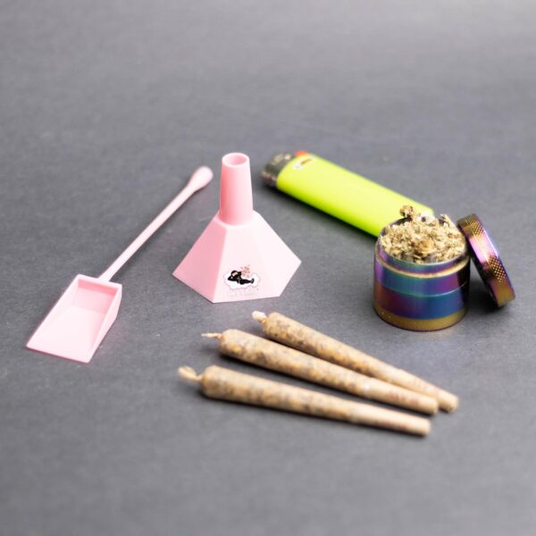 Herb’n Ninja Cone Loader for 1¼, King Size, and Large Cones | Easy Pre Roll Packing Tool with Funnel and Shovel | Fast, Clean, and Efficient Cone Filling Accessory (Pink) - Image 7