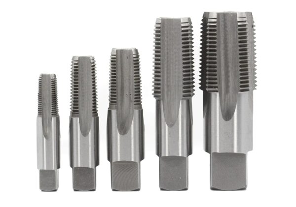 Drill America DWTPT1/4-1-1/4SET 6 Piece NPT Pipe Tap Set in Wooden Case (1/4 ", 3/8 ", 1/2 ", 3/4 ", 1" and 1-1/4 "), Carbon Steel, DWT Series, Uncoated (Bright), Small - Image 2