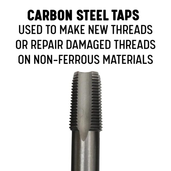 Drill America DWTPT1/4-1-1/4SET 6 Piece NPT Pipe Tap Set in Wooden Case (1/4 ", 3/8 ", 1/2 ", 3/4 ", 1" and 1-1/4 "), Carbon Steel, DWT Series, Uncoated (Bright), Small - Image 4