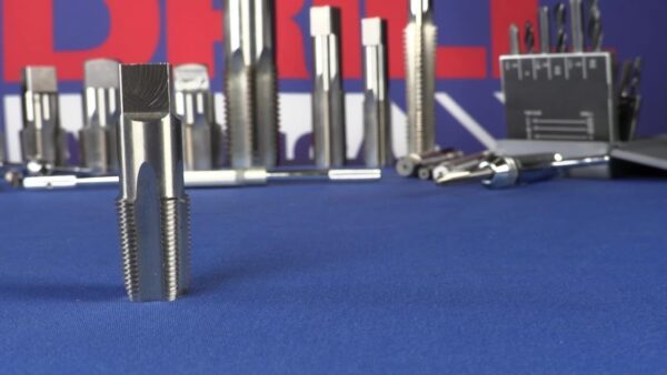 Drill America DWTPT1/4-1-1/4SET 6 Piece NPT Pipe Tap Set in Wooden Case (1/4 ", 3/8 ", 1/2 ", 3/4 ", 1" and 1-1/4 "), Carbon Steel, DWT Series, Uncoated (Bright), Small - Image 7