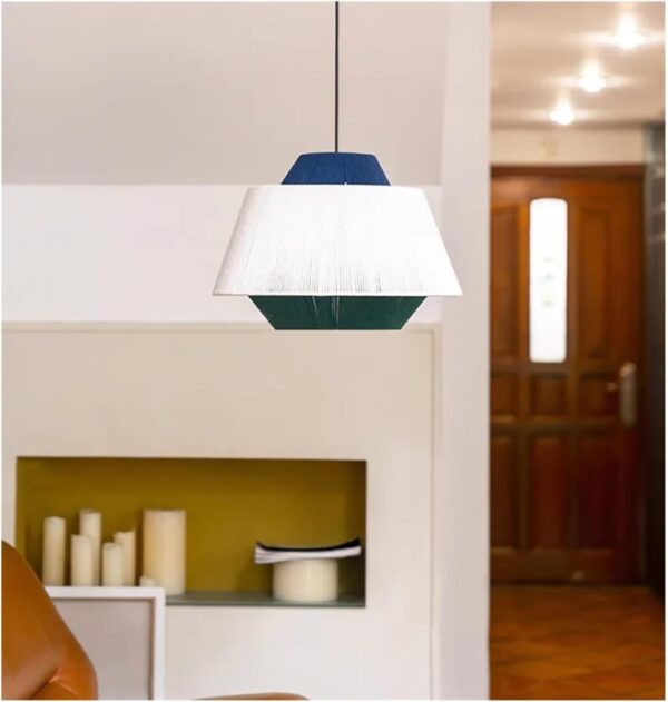 Japanese Woven Cotton Thread Pendant Light Modern E27 Bedroom Dining Room Living Room Lighting Vintage Hemp Rope Hanging Lamp,Luxury Style - Image 2