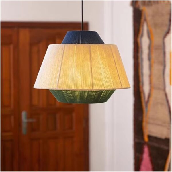 Japanese Woven Cotton Thread Pendant Light Modern E27 Bedroom Dining Room Living Room Lighting Vintage Hemp Rope Hanging Lamp,Luxury Style - Image 3