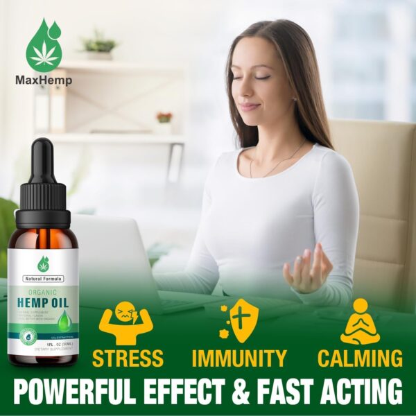 2 Pack Hemp Oil Organic Premium - 2,800,000 Maximum Strength - 100% Natural Hemp Drops Tincture - Hemp Oils with Vegan, Non-GMO Grown - Image 7