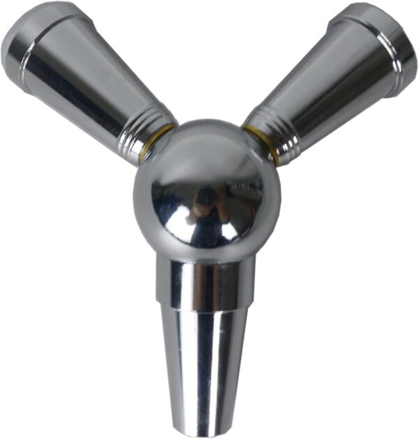 Hookah Hose Adaptor 1 to 2 Splitter VOVCAMLS Hose Connector with 4 Extra Grommets (Silver) - Image 4