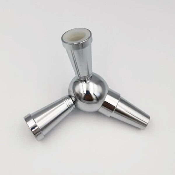 Hookah Hose Adaptor 1 to 2 Splitter VOVCAMLS Hose Connector with 4 Extra Grommets (Silver) - Image 5