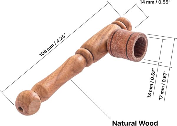 Small Handmade Wooden Tobacco Pipe - Image 5