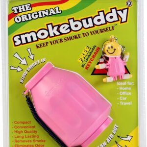 Smoke Buddy Personal Air Purifier Cleaner Filter Removes Odor - Pink