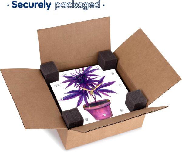 3dRose Wall Clock Silent - 13 inch - Purple Cannabis Plant - Cannabis - Image 6