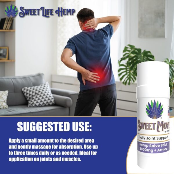 Sweet Life | Hemp Salve Stick | 3000mg | Organic Botanical Balm | Twist-Up Applicator | Small Business | Muscle & Joint Comfort - Image 3