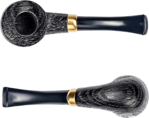 Dr. Watson - Wooden Tobacco Pipe, classic Bent Dublin shape, Fits 9mm filter, Comes with Pouch, Boxed (Rusticated) - Image 3