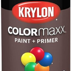 Krylon K05527007 COLORmaxx Spray Paint and Primer for Indoor/Outdoor Use, Gloss Leather Brown, 12 Ounce (Pack of 1)