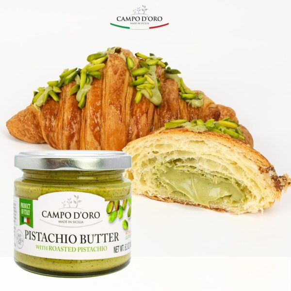 CAMPO D'ORO - Pistachio Butter Sweet Spreadable Cream, 6.3 oz (180g), Rich & Nutty for Knafeh Pistachio Dubai Chocolate Bars - Image 5