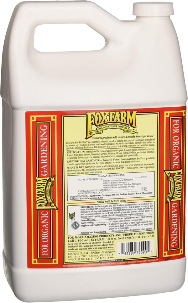 FoxFarm FX14003 1-Gallon Big Bloom Liquid Concentrate 0-0.5 - 0.7 - Image 2